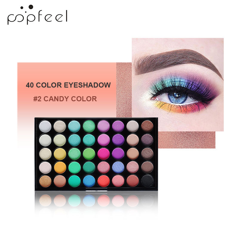 Miniatura: ✨ Paleta de Sombras POPFEEL com 40 Cores – Longa Duração e Aplicação Fácil