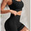 Miniatura: Conjunto de ioga esportivo canelado feminino, top cropped sem costura