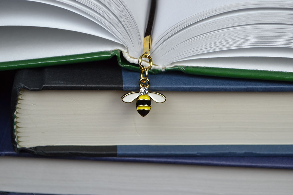 Thumbnail: "Sunflower/Bee" Satin Cord Bookmark
