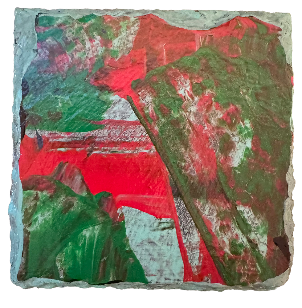 Thumbnail: Hand painted Contemporary coasters art on slate