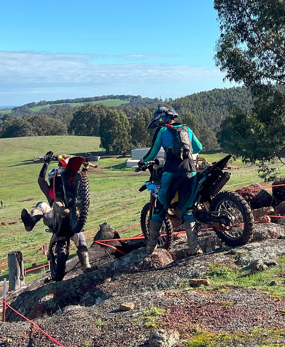Chase Lardner stares back over his own property, wondering where in the pantry the ingredients for the perfect hard enduro track had been hiding all these years.