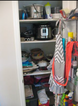 Large Closet Under Steps in Kitchen