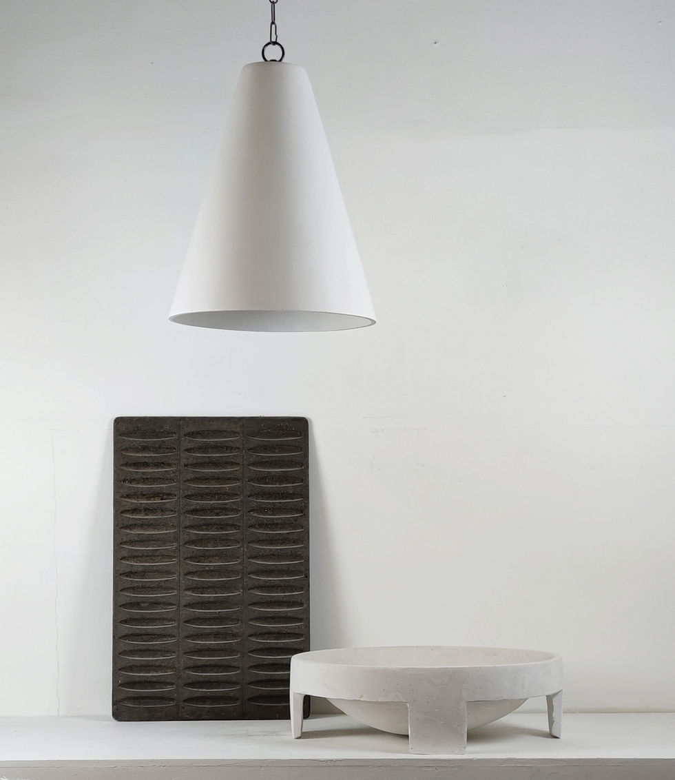 Thumbnail: Large Conical pendant in matt plaster
