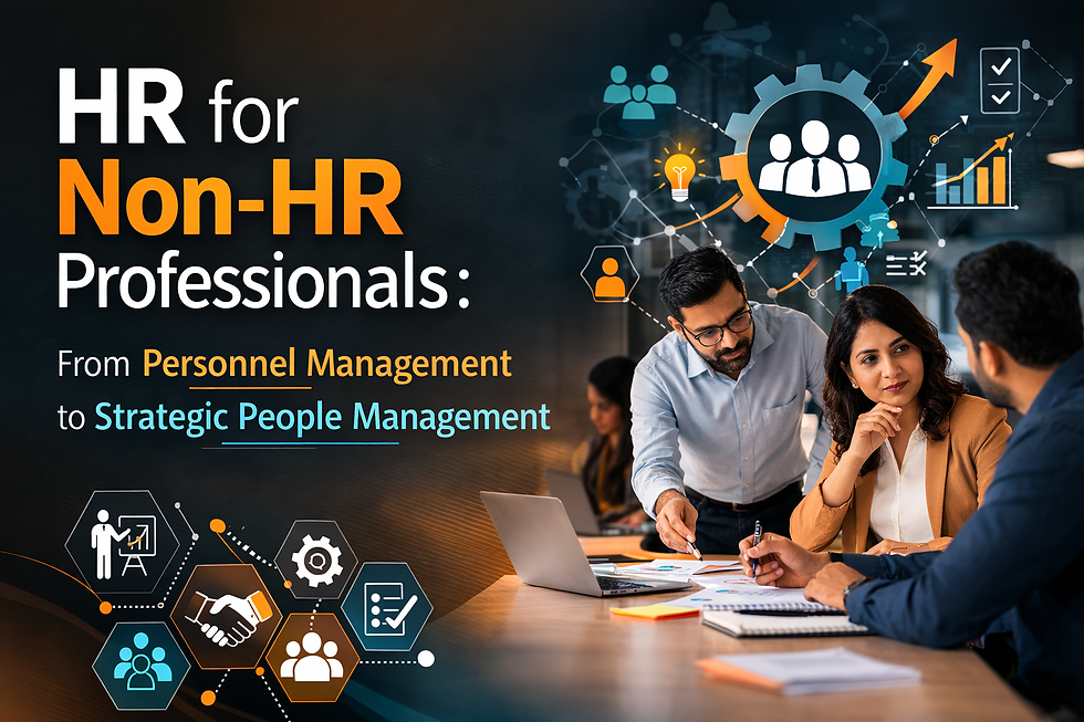 HR for Non-HR Professionals: From Personnel Management to Strategic People Management