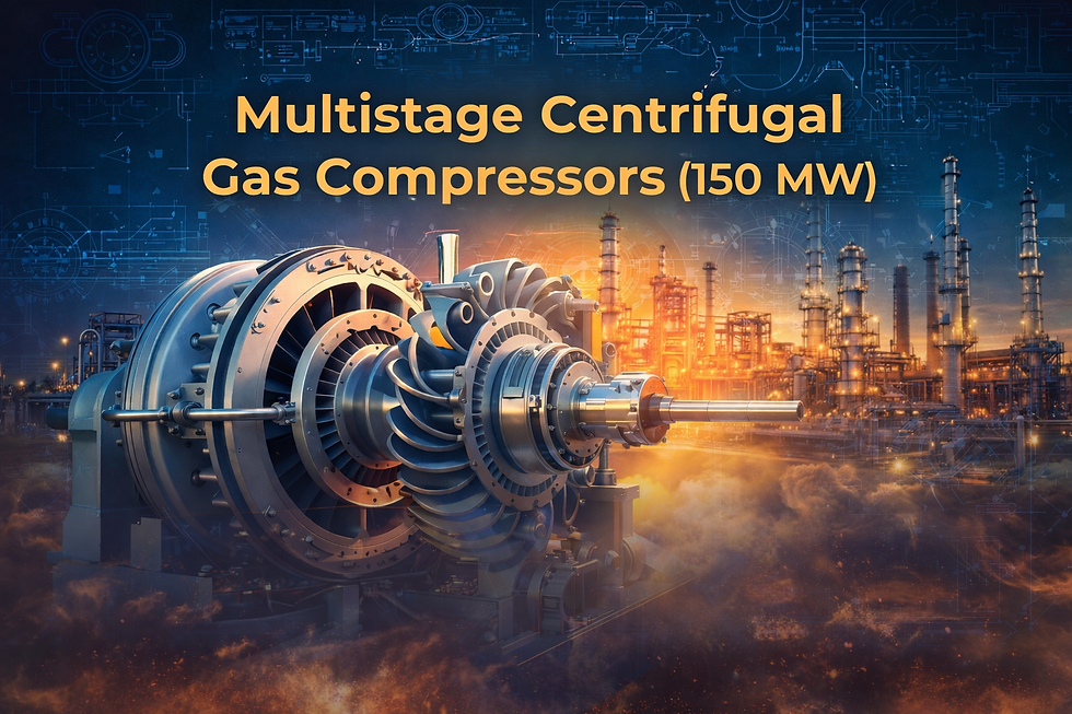 Multistage Centrifugal Gas Compressors (150 MW)