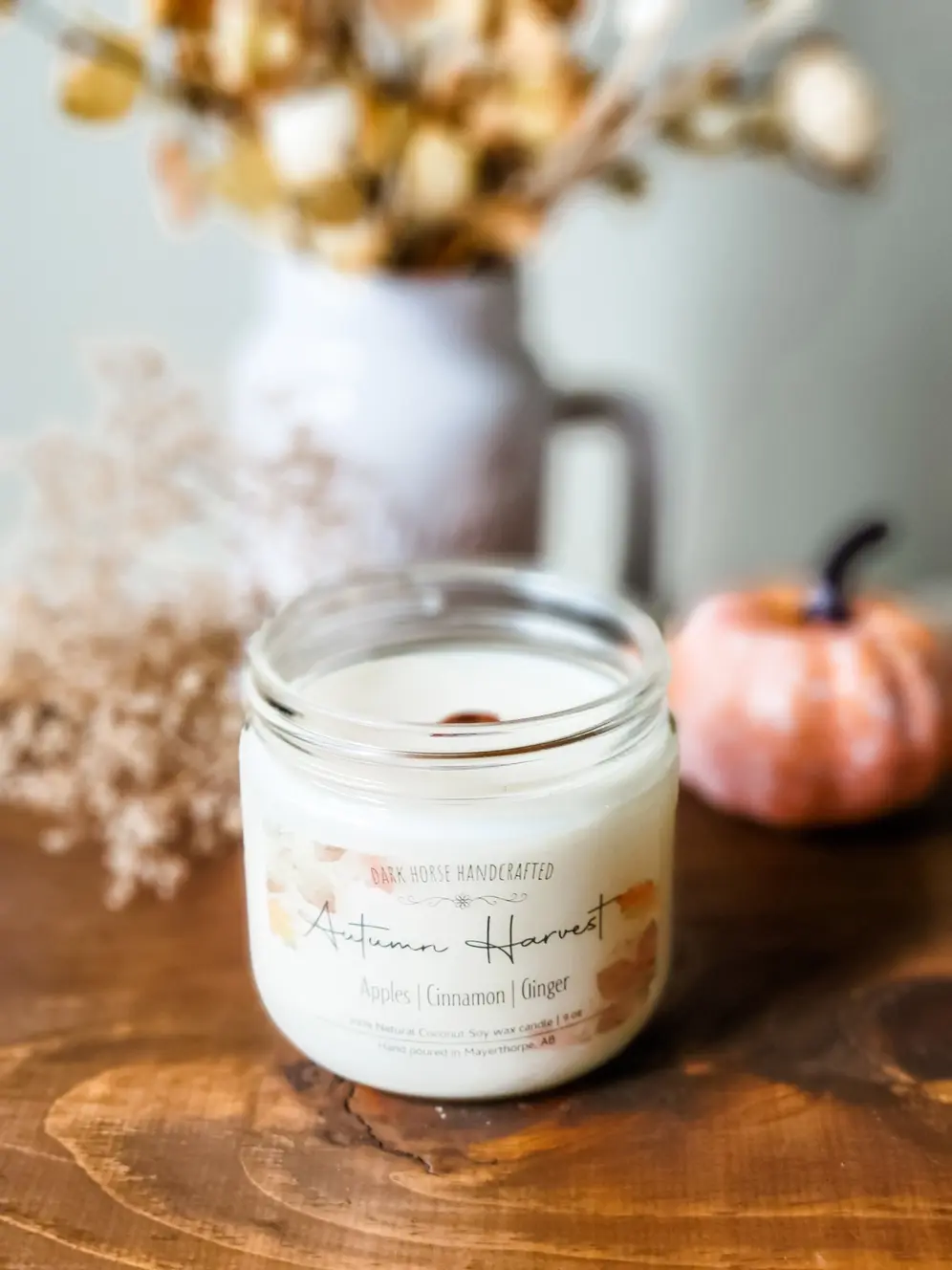Autumn Harvest Candle - Wooden Wick 9oz