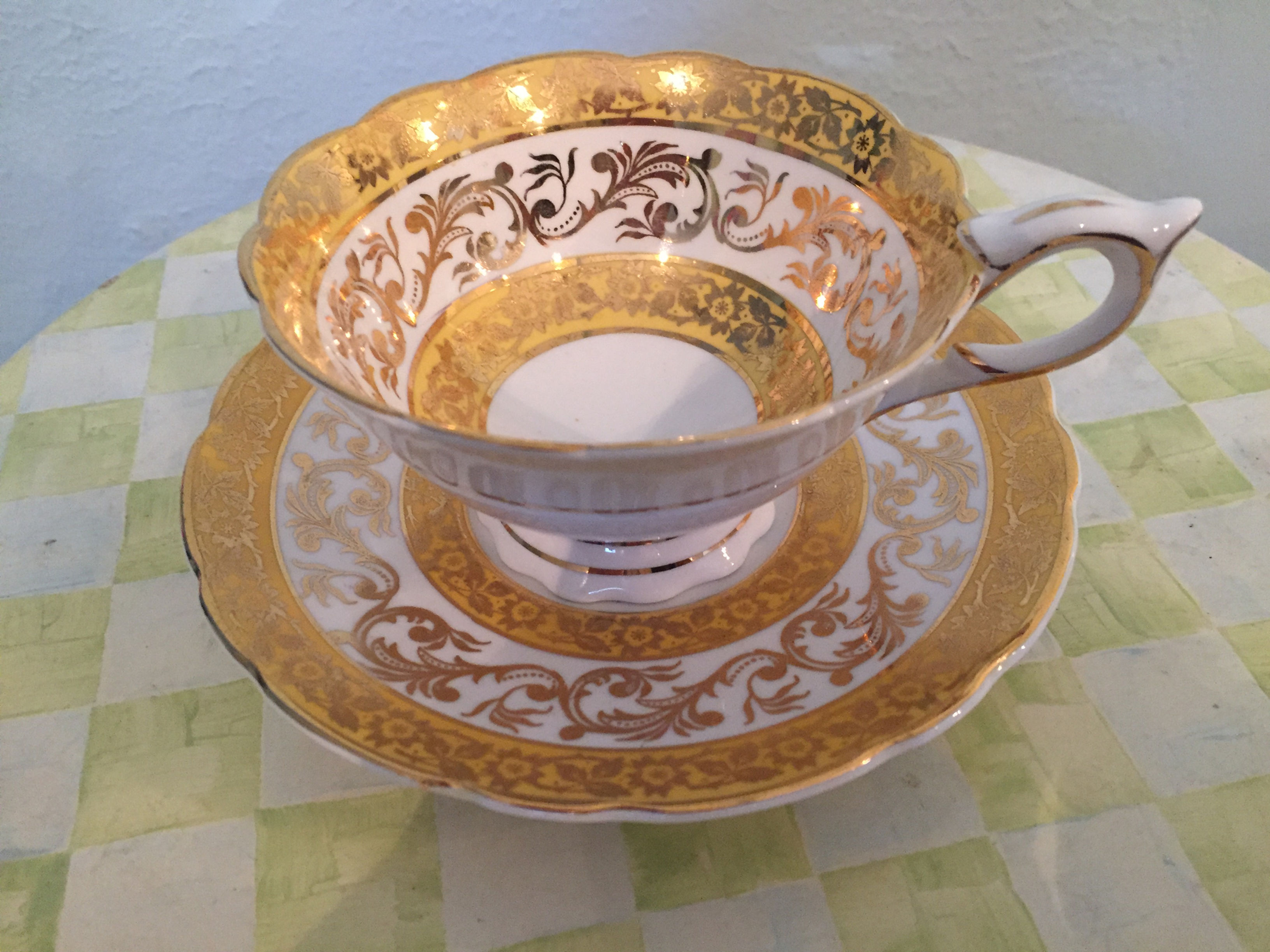 Royal Staffor Gold Filigree Tea Cup