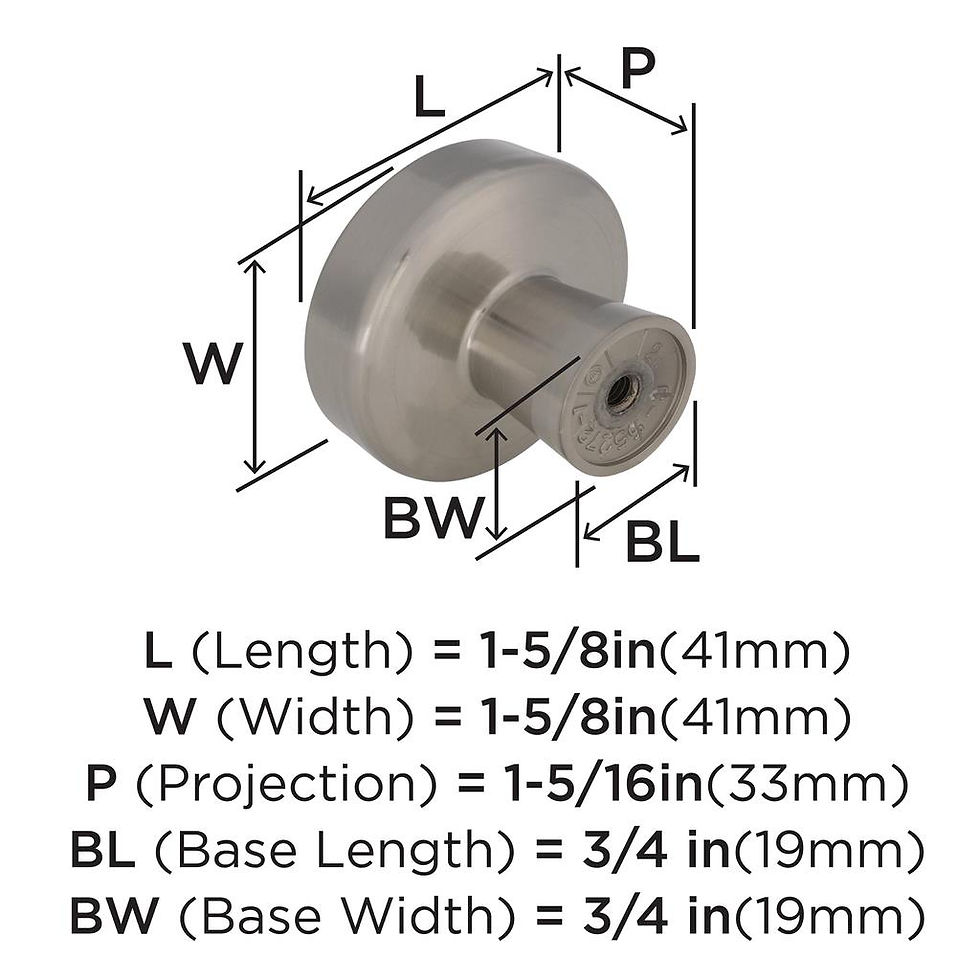 Thumbnail: Blackrock Round - Cabinet Knob