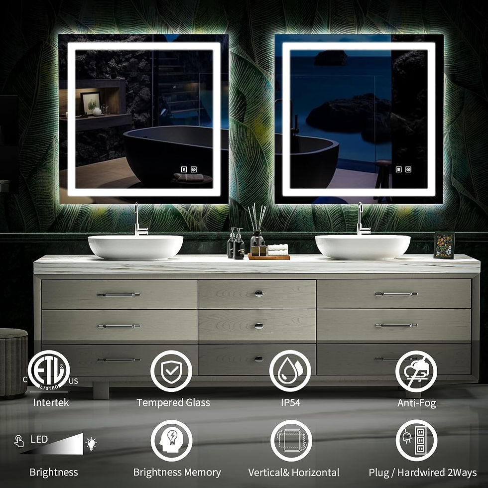 Thumbnail: Square LED Mirror
