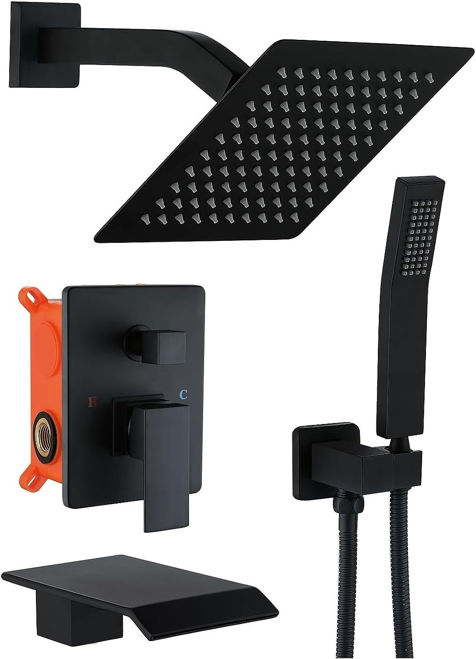 Thumbnail: 8" Rainfall Shower & tub with handheld