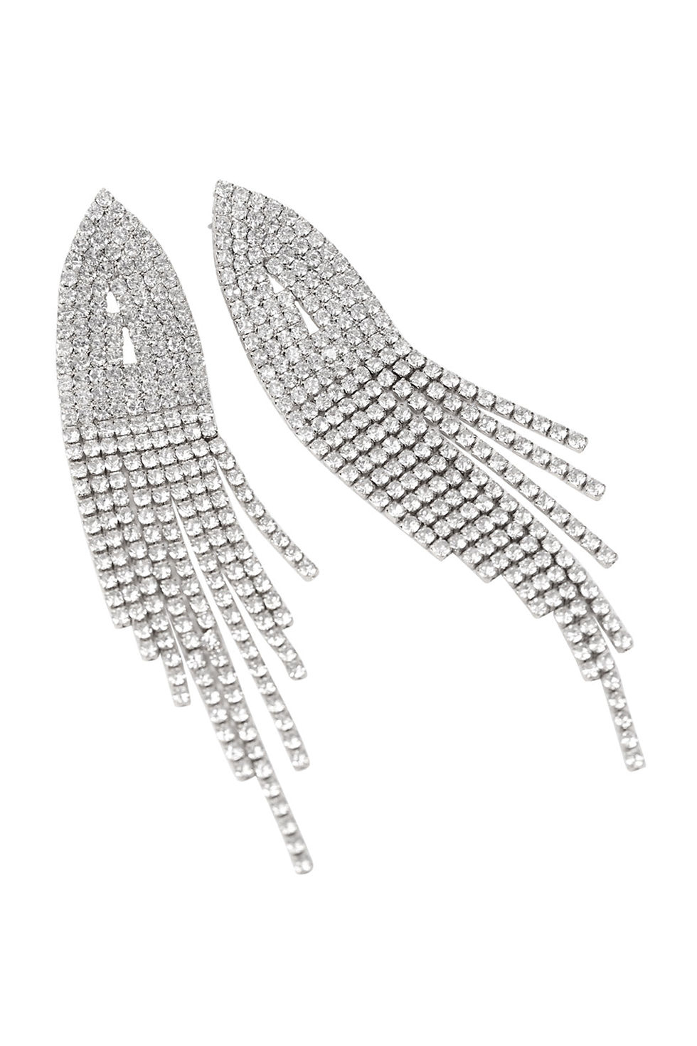 Thumbnail: Rhinestone  Tassel Earrings
