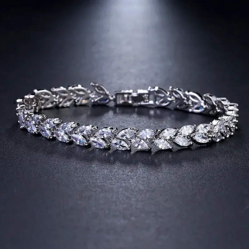 Thumbnail: LXOEN Marquise Cut Flower Zirconia Crystal jewelry