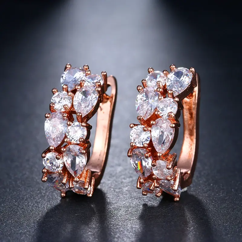 Thumbnail: Luxury CZ Zircon Multi Color Earrings