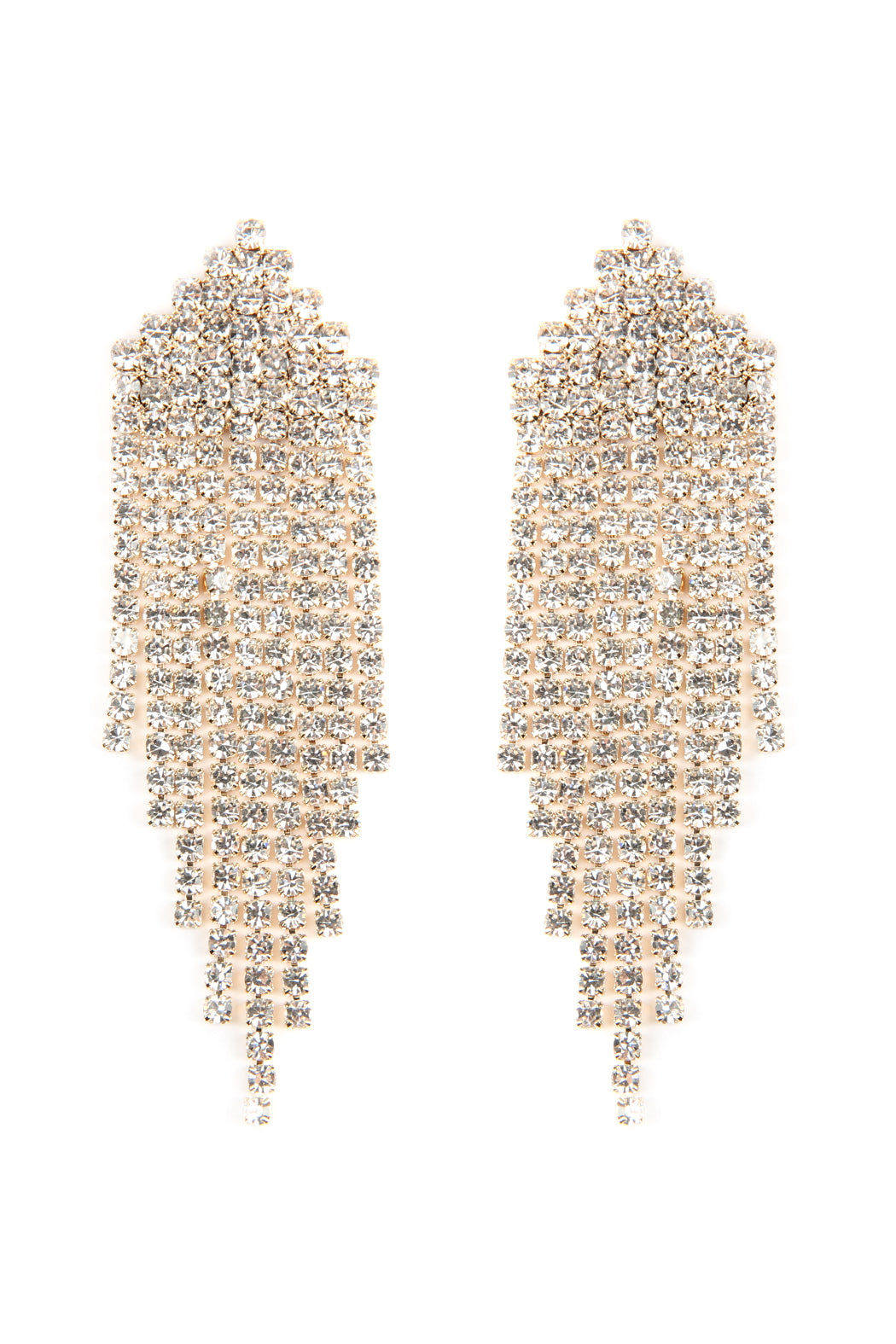 Rhinestone Fringe Post Earrings