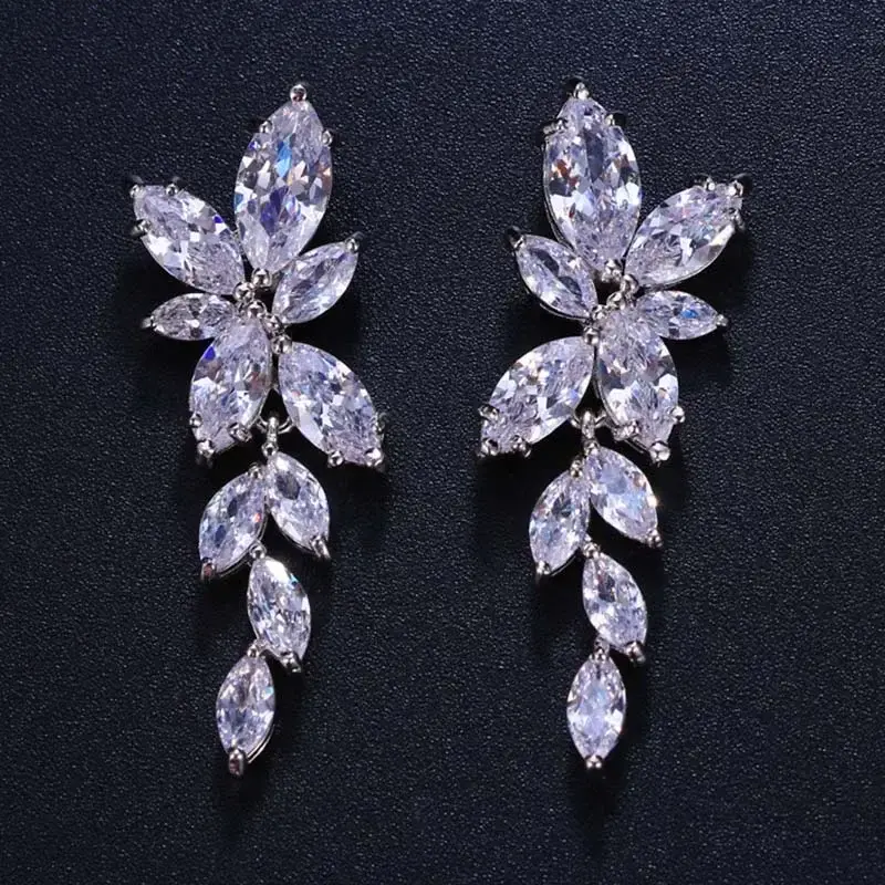 Thumbnail: LXOEN Marquise Cut Flower Zirconia Crystal jewelry
