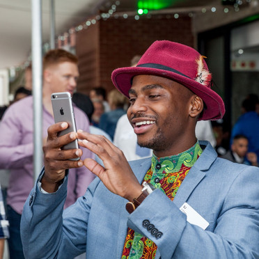 Taking a picture at the Loeries Lunch