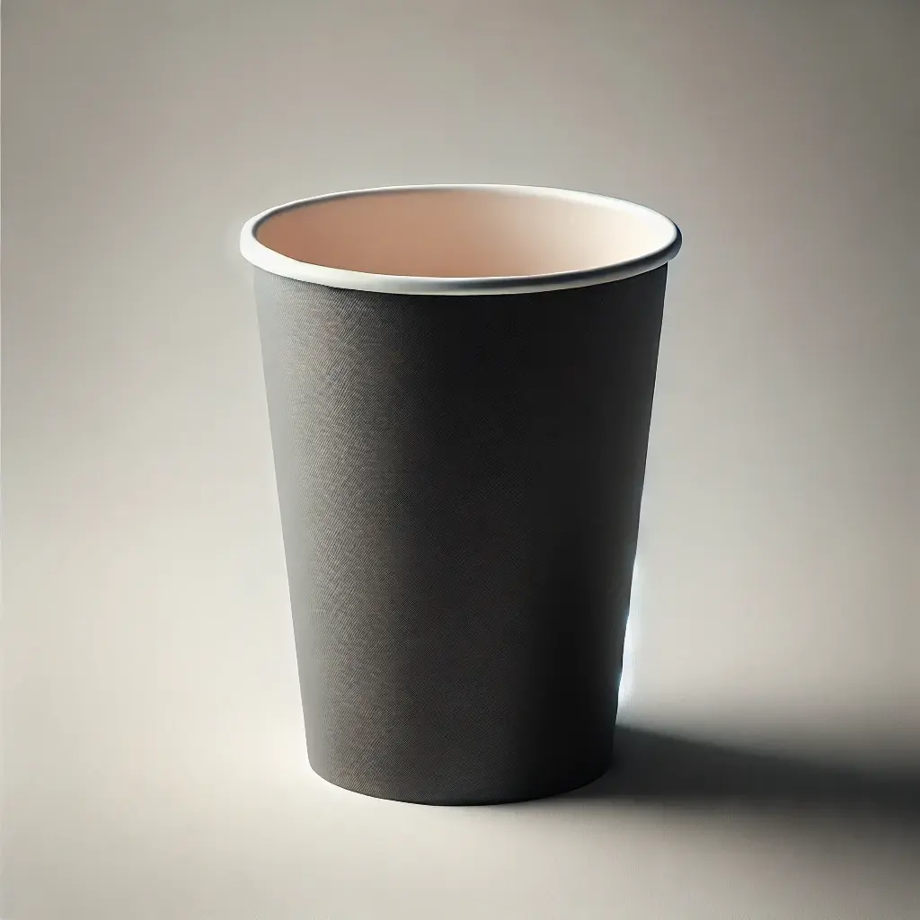 Single Wall | Plain Black Paper Cup | 1000pc