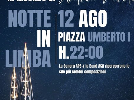 "Notte in Limba", 12 Agosto a La Maddalena, 'In ricordo di Andrea Parodi'