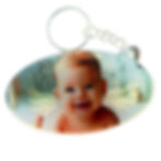 מחזיק מפתחות בעיצוב אישי - אליפסה - עם תמונה נסתרת המתגלה באור!