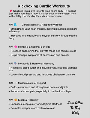 Kickboxing Cardio Workouts is a love let