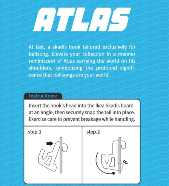 Thumbnail: Atlas Balihook (white) for the SKADIS board