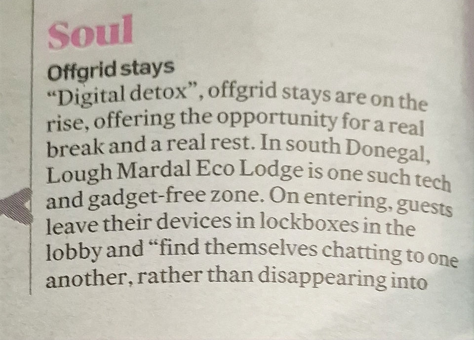 Digital Detox, Eco Glamping, Donegal