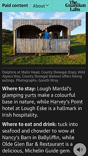 The Guardian Review, Donegal Glamping, I