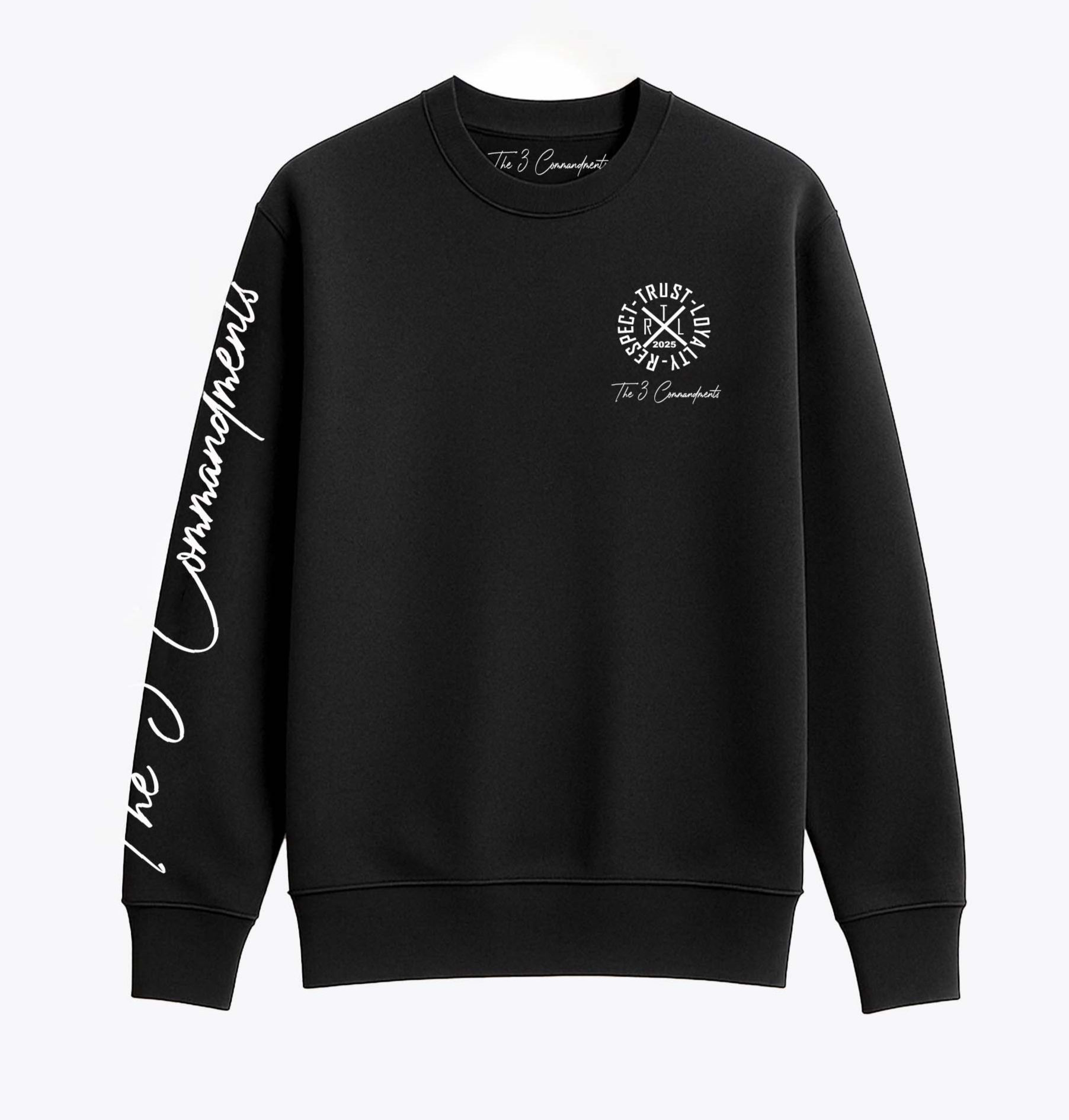 Black Crew Neck Sweater - (Oversized)