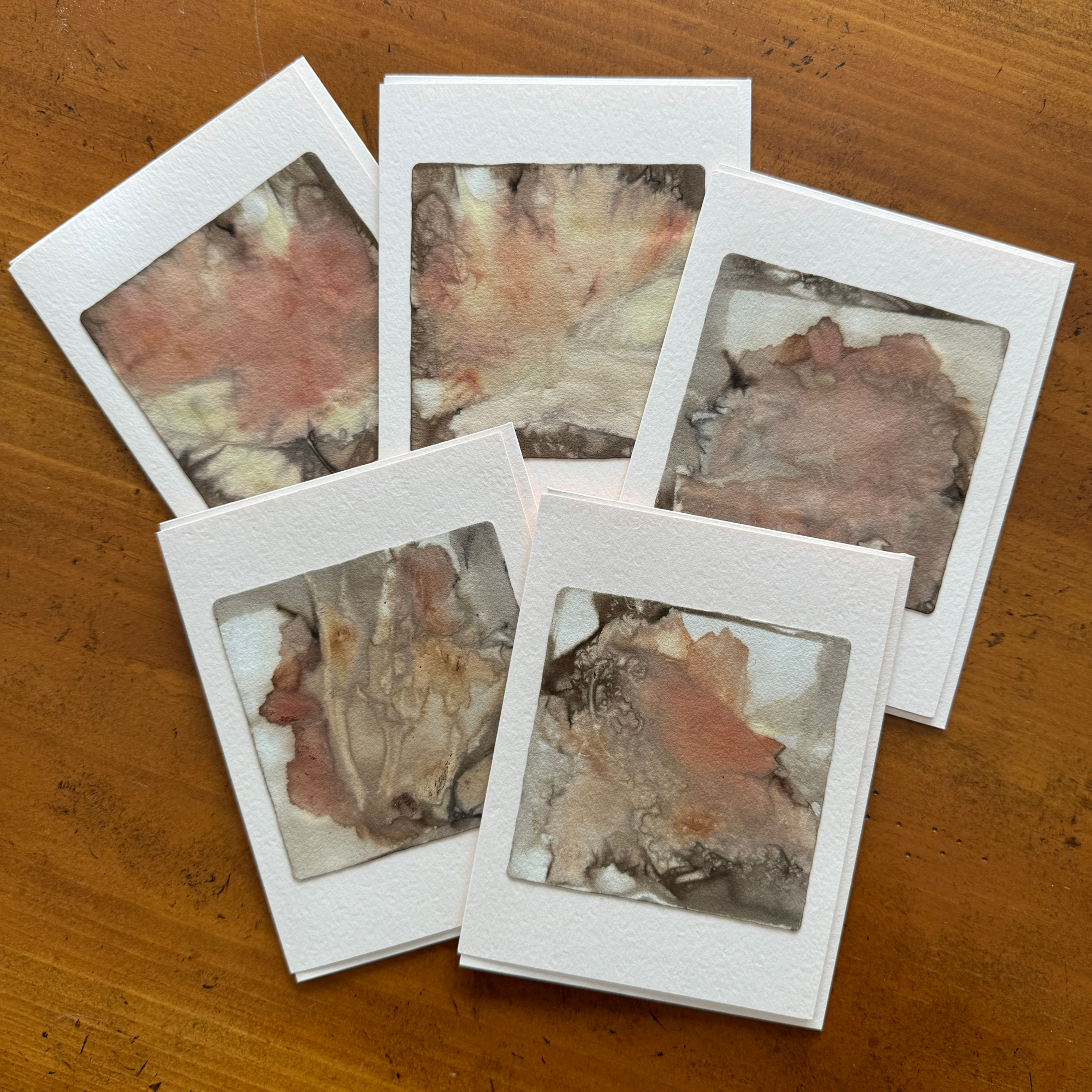 EcoDyed Greeting Cards -Pink