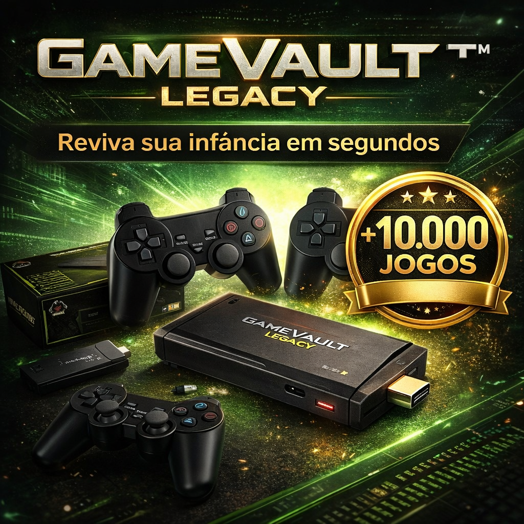 GameVault Legacy™: Reviva +10.000 Jogos em Segundos (Sem Internet)