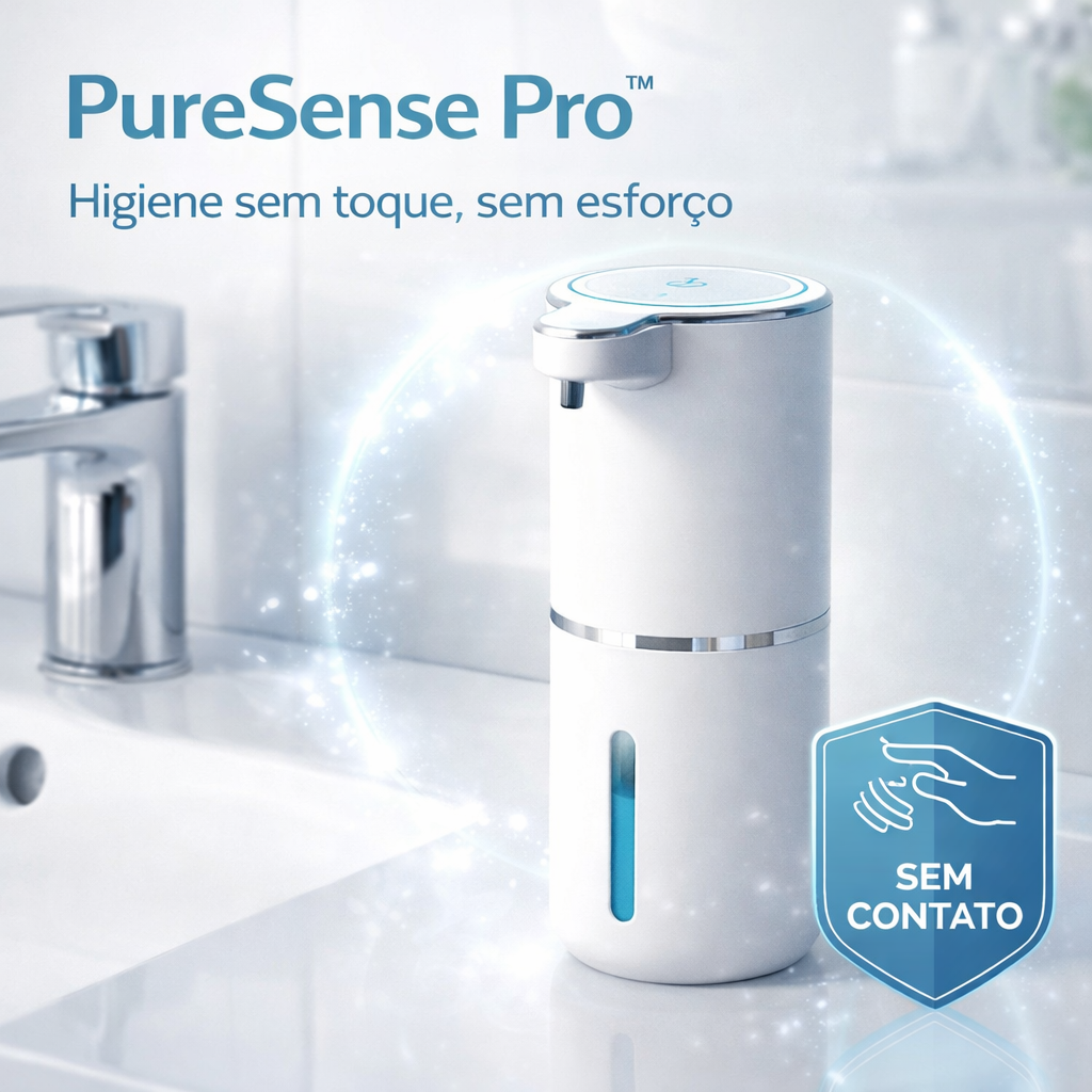 Dispensador automático de sabonete líquido espumante P11 de 380 ml para banheiro