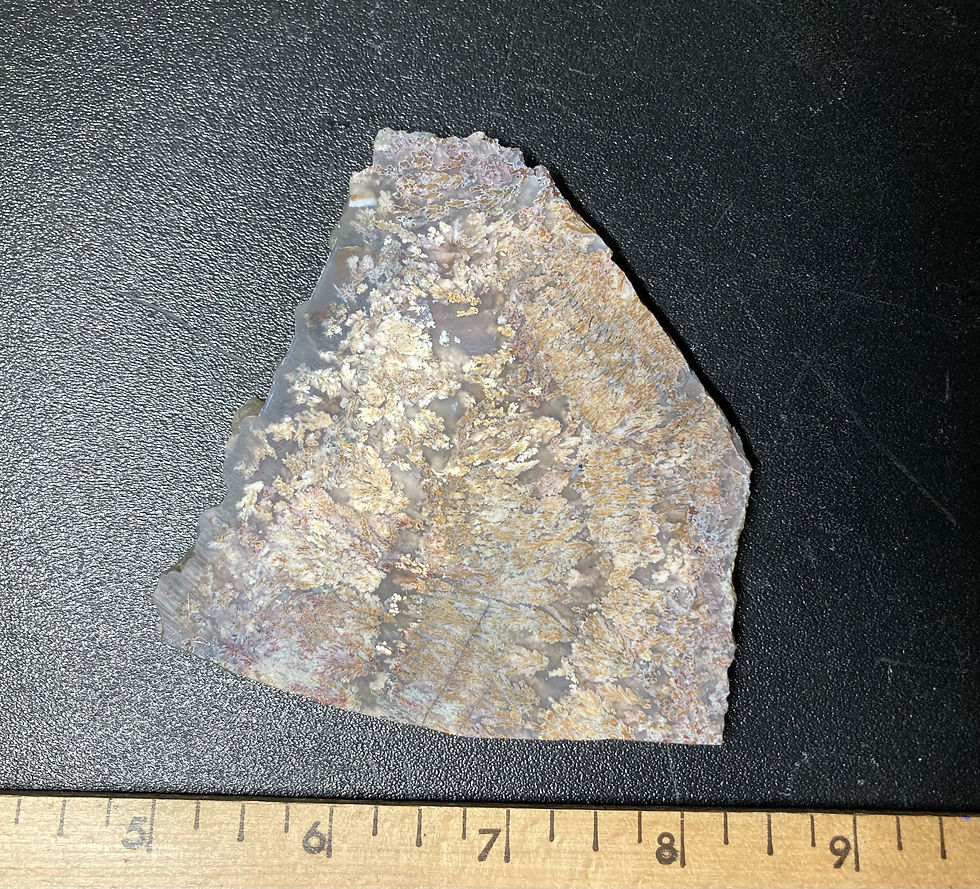 Thumbnail: Multicolor plume agate slab - 68 grams