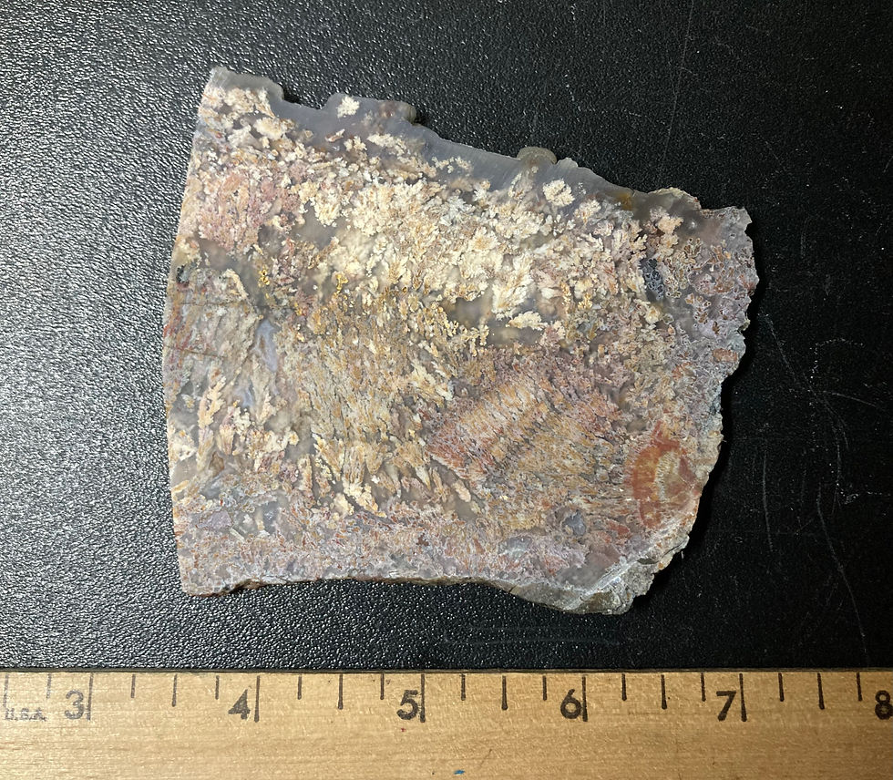 Thumbnail: Multicolor plume agate slab - 94 grams