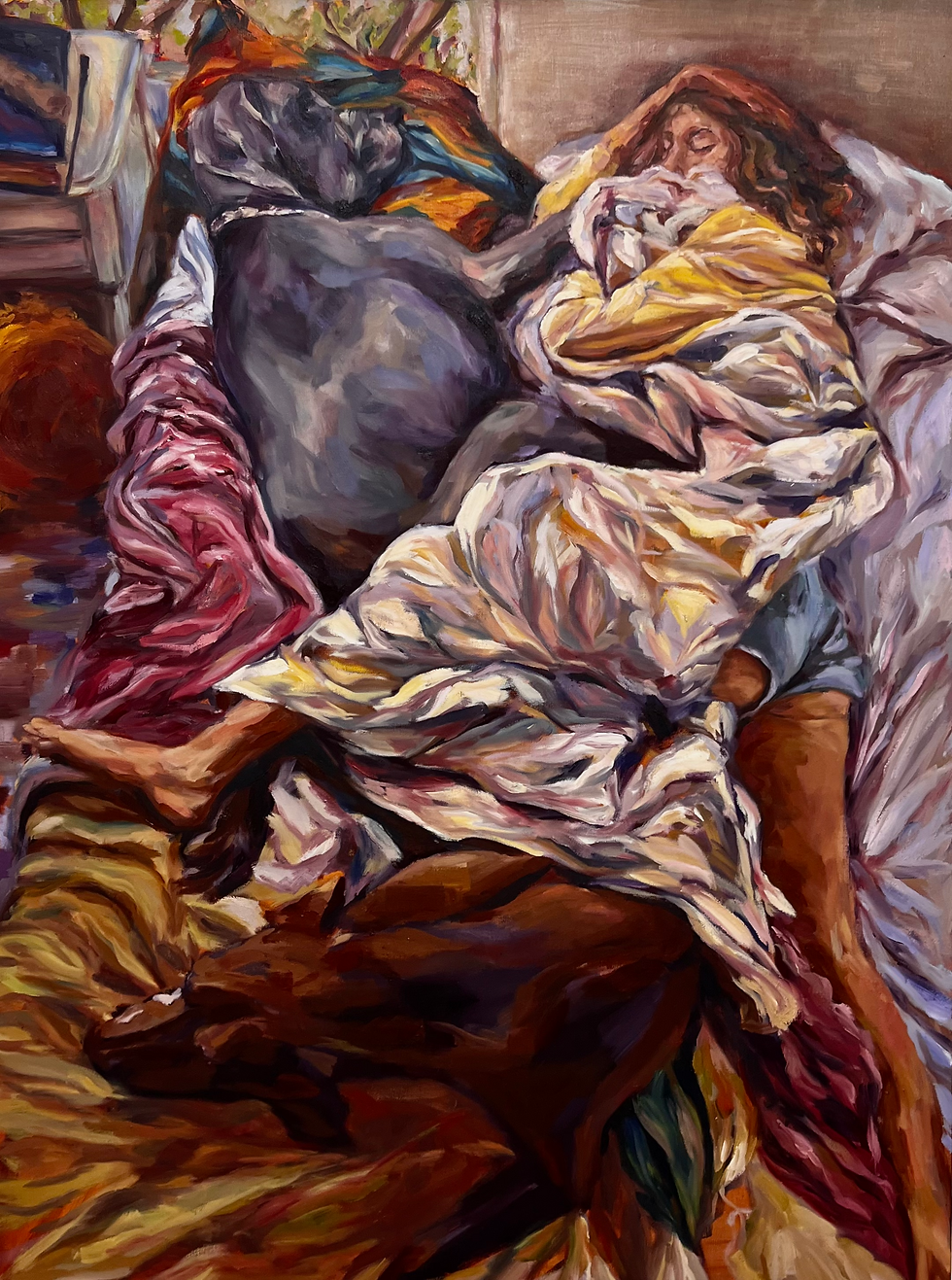 Emily Settles, The Napping House, oil on canvas