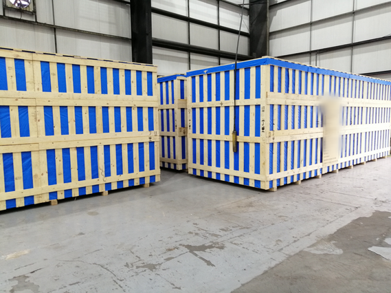 80T Machines Packed In Crates
