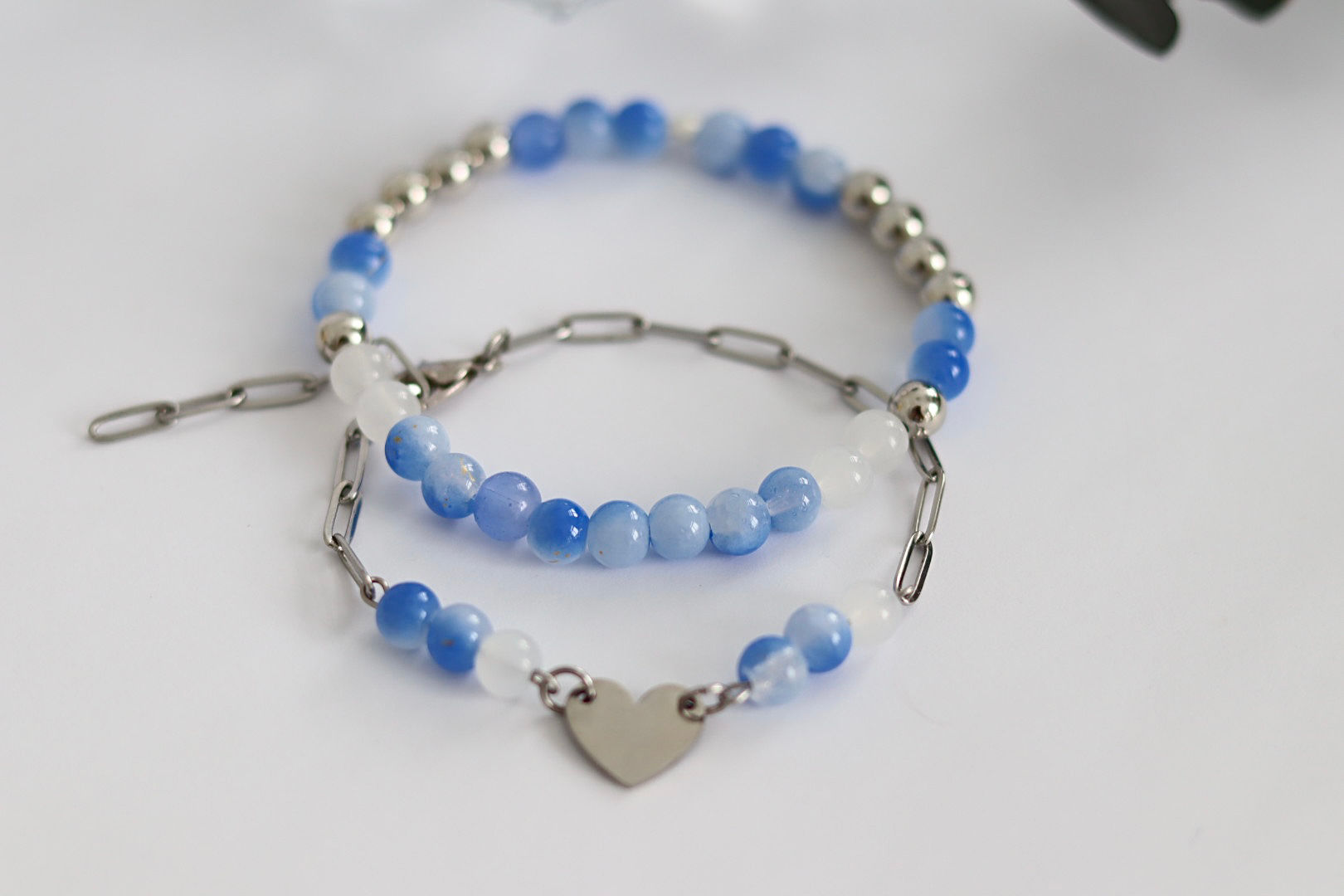 Bracelet double âme bleue 