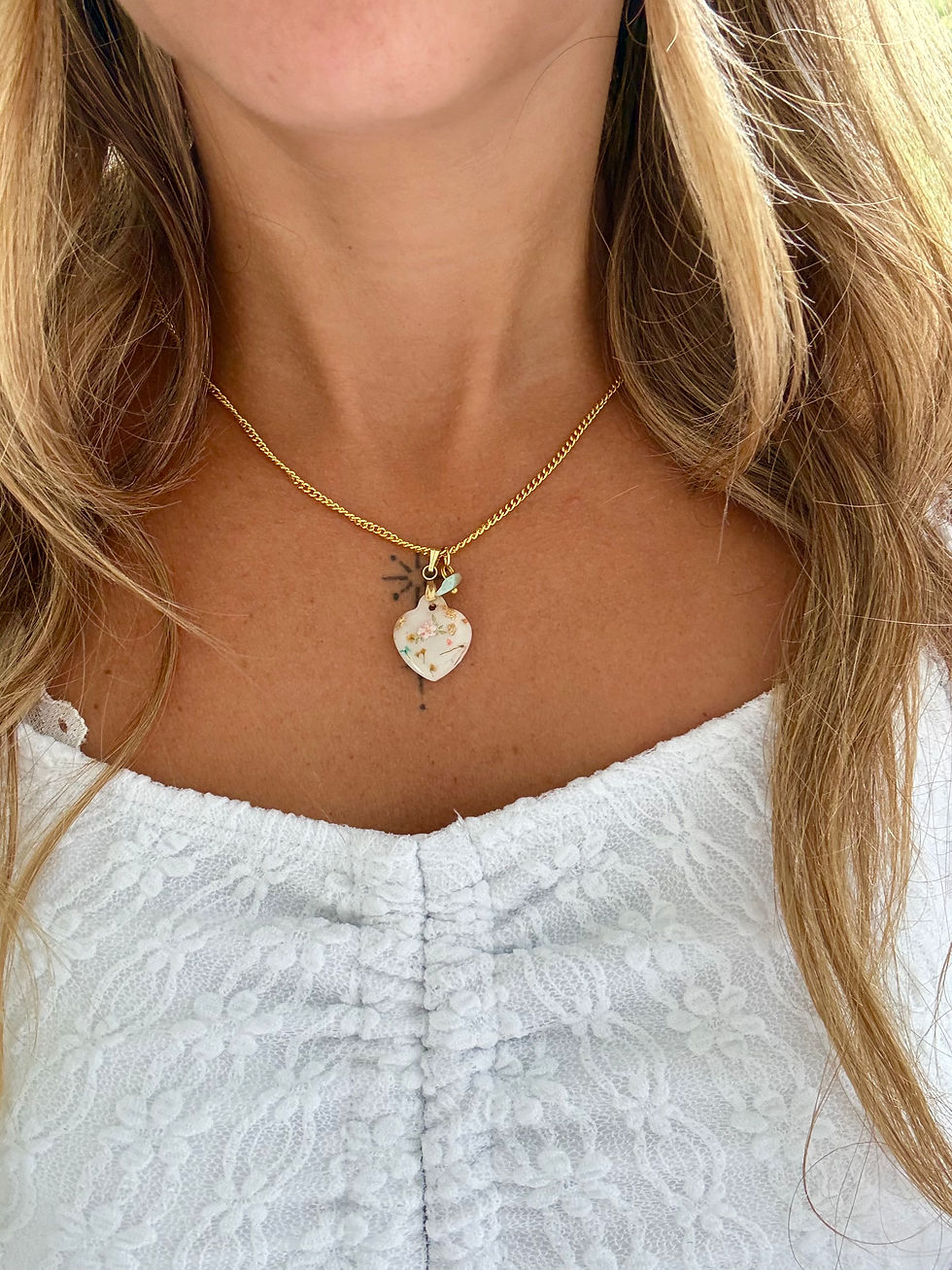 Miniature : Collier cœur de jade 