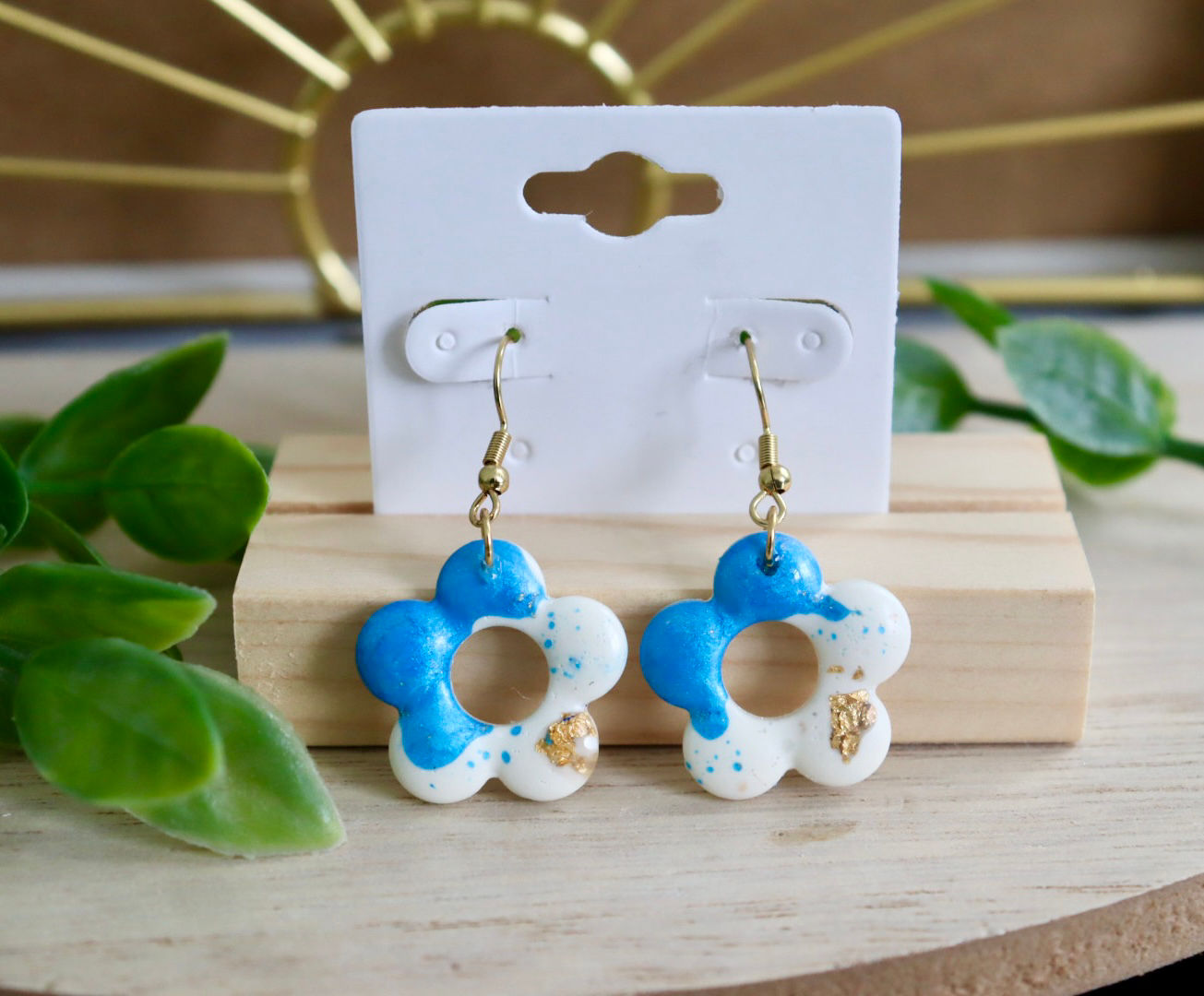 Boucles cœur bleu céleste 
