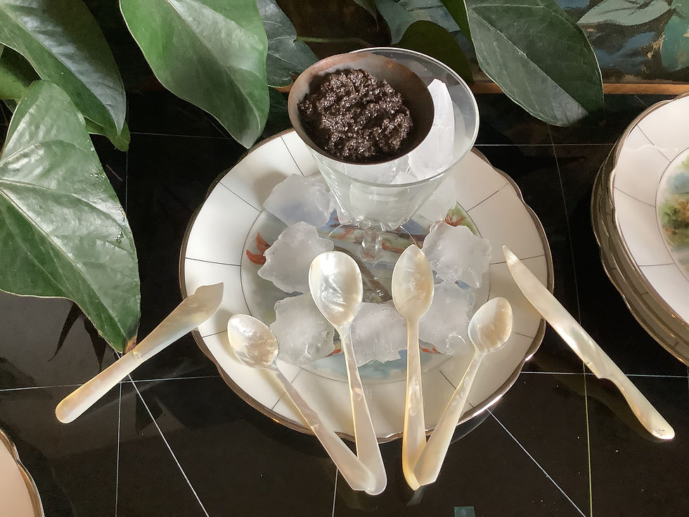 Thumbnail: CAVIAR SPOON -  TOTAL MOTHER OF PEARL - CIRCA 1900