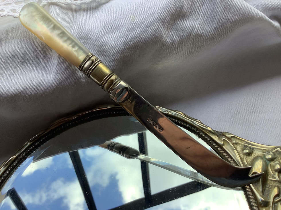 Thumbnail: CHEESE KNIFE - MOTHER OF PEARL - CIRCA 1900