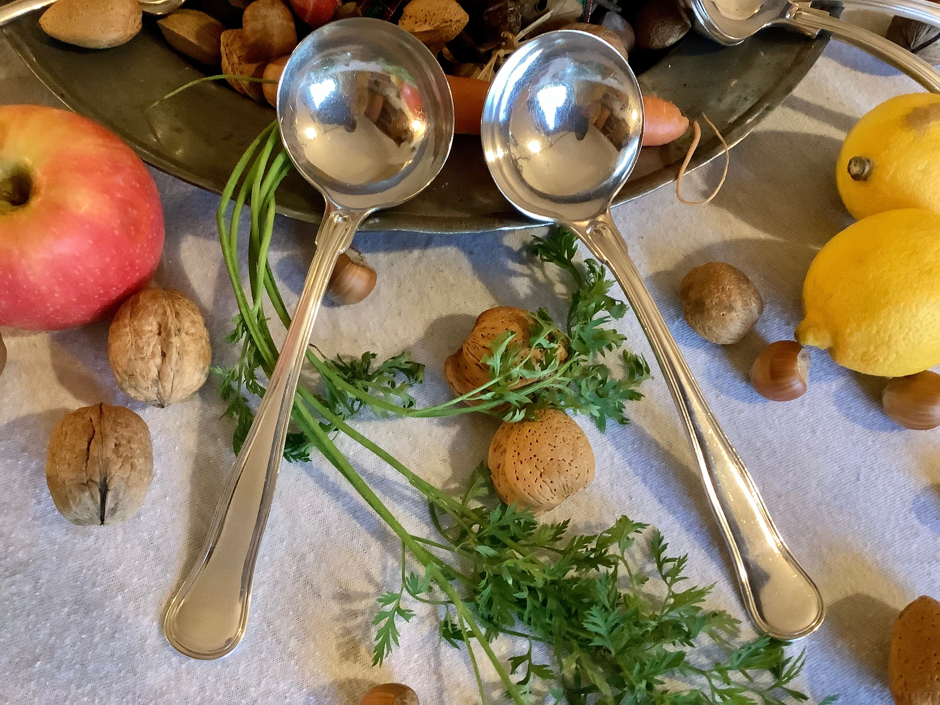 PAIR OF SAUCE LADLES - MAPPIN & WEBB - CIRCA 1930