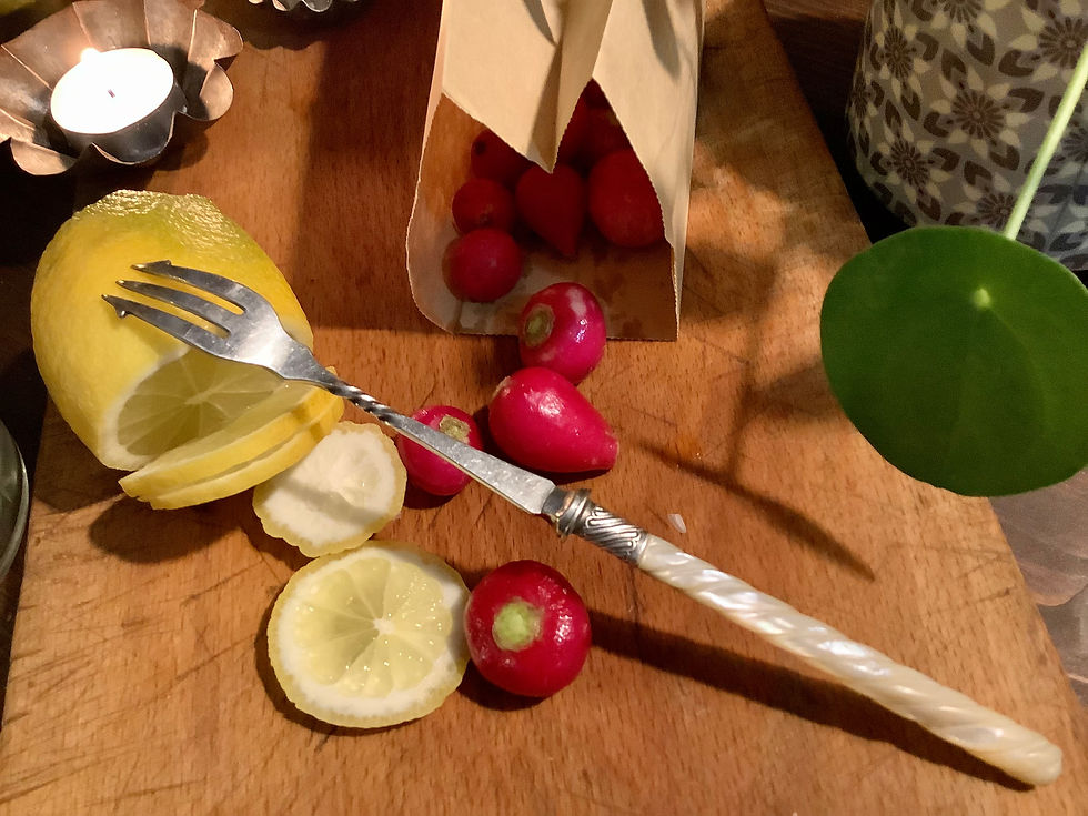 Thumbnail: PICKLE FORK  - MOTHER OF PEARL - CIRCA 1900