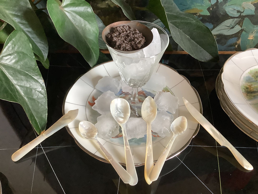 Thumbnail: CAVIAR SPOON -  TOTAL MOTHER OF PEARL - CIRCA 1900