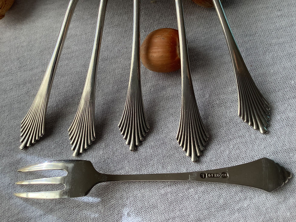 Thumbnail: 6 BERRY FORKS - ART DECO - CIRCA 1930
