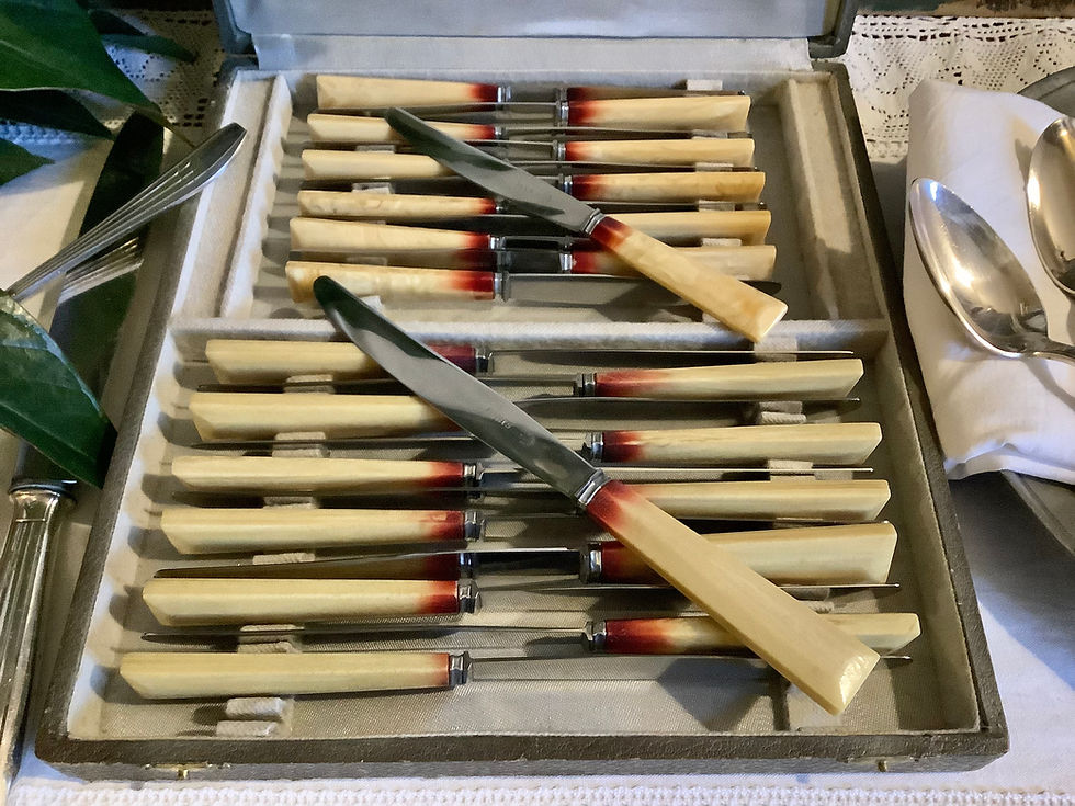 Thumbnail: CUTLERY SERVICE - FRENCH MARRIAGE - ART DECO 1930