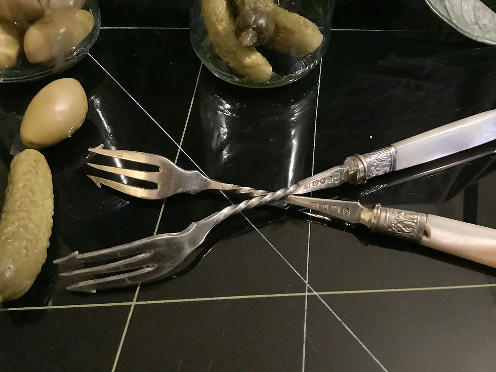 Thumbnail: 2 PICKLE FORKS - VICTORIAN -   CIRCA 1890