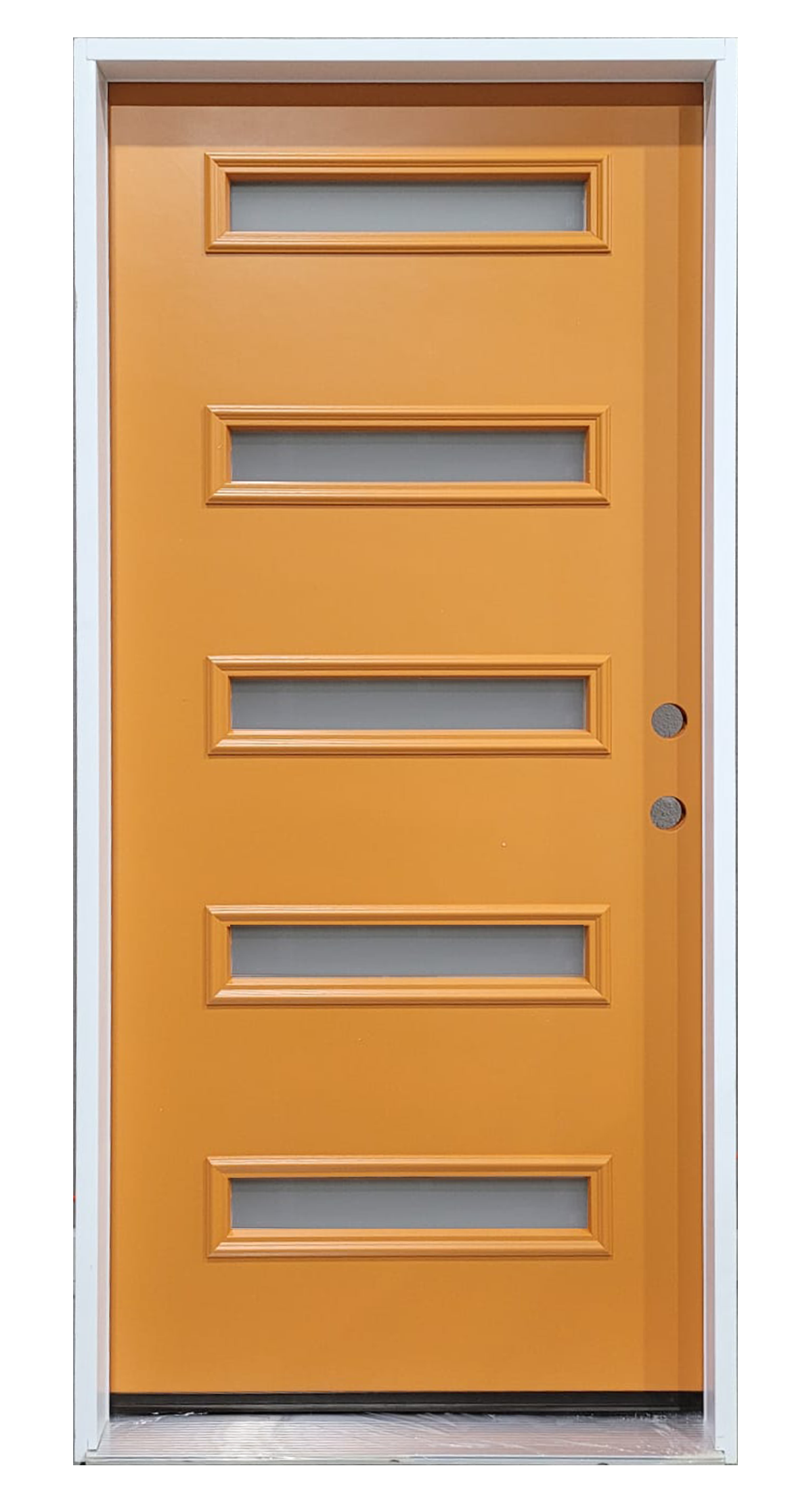 32 in. 5 Frost Light Painted Textured Fiberglass Prehung