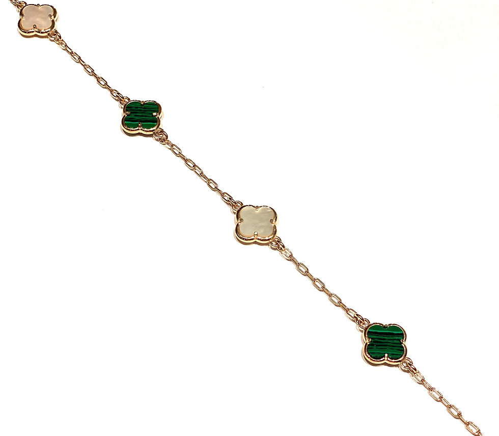 Collana Fiori madreperla e malakite Lucos Preziosi 1005742