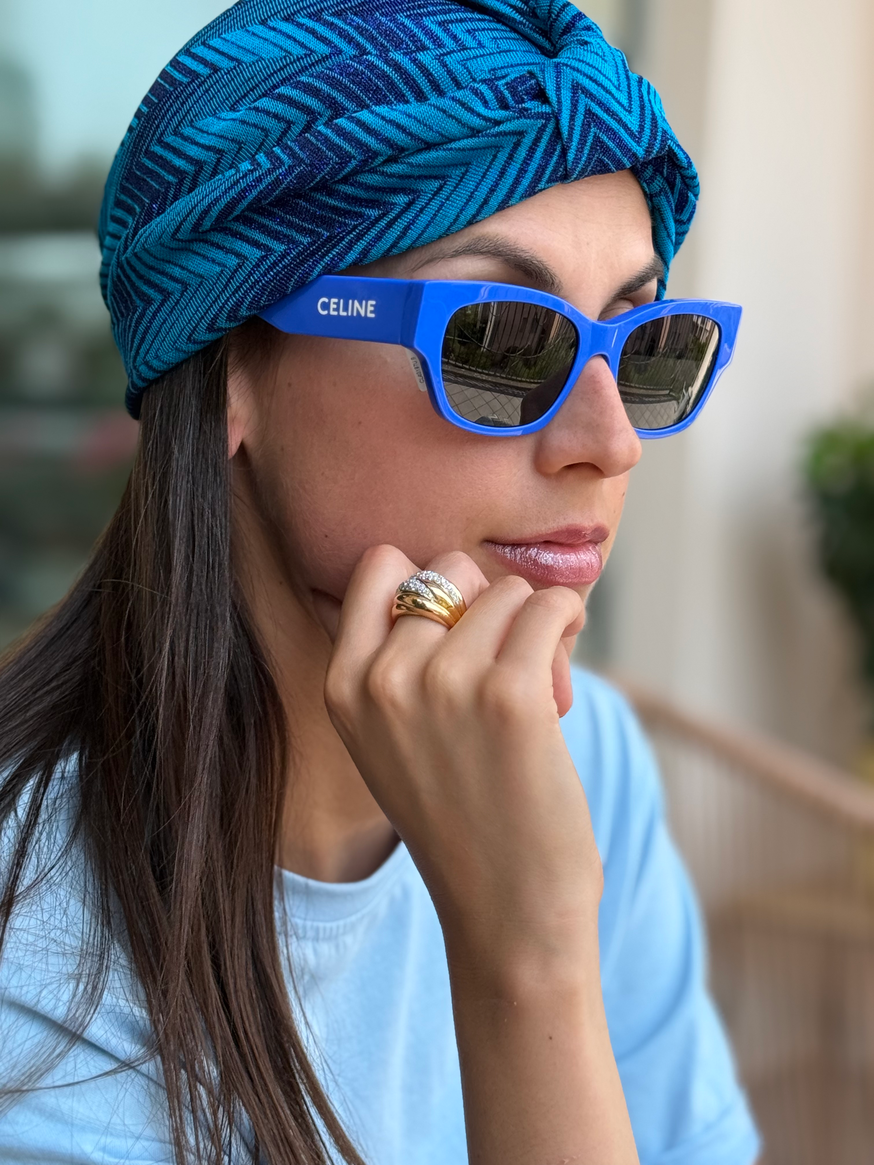 Celine Occhiale da Sole Monochroms 01 Blu Royal