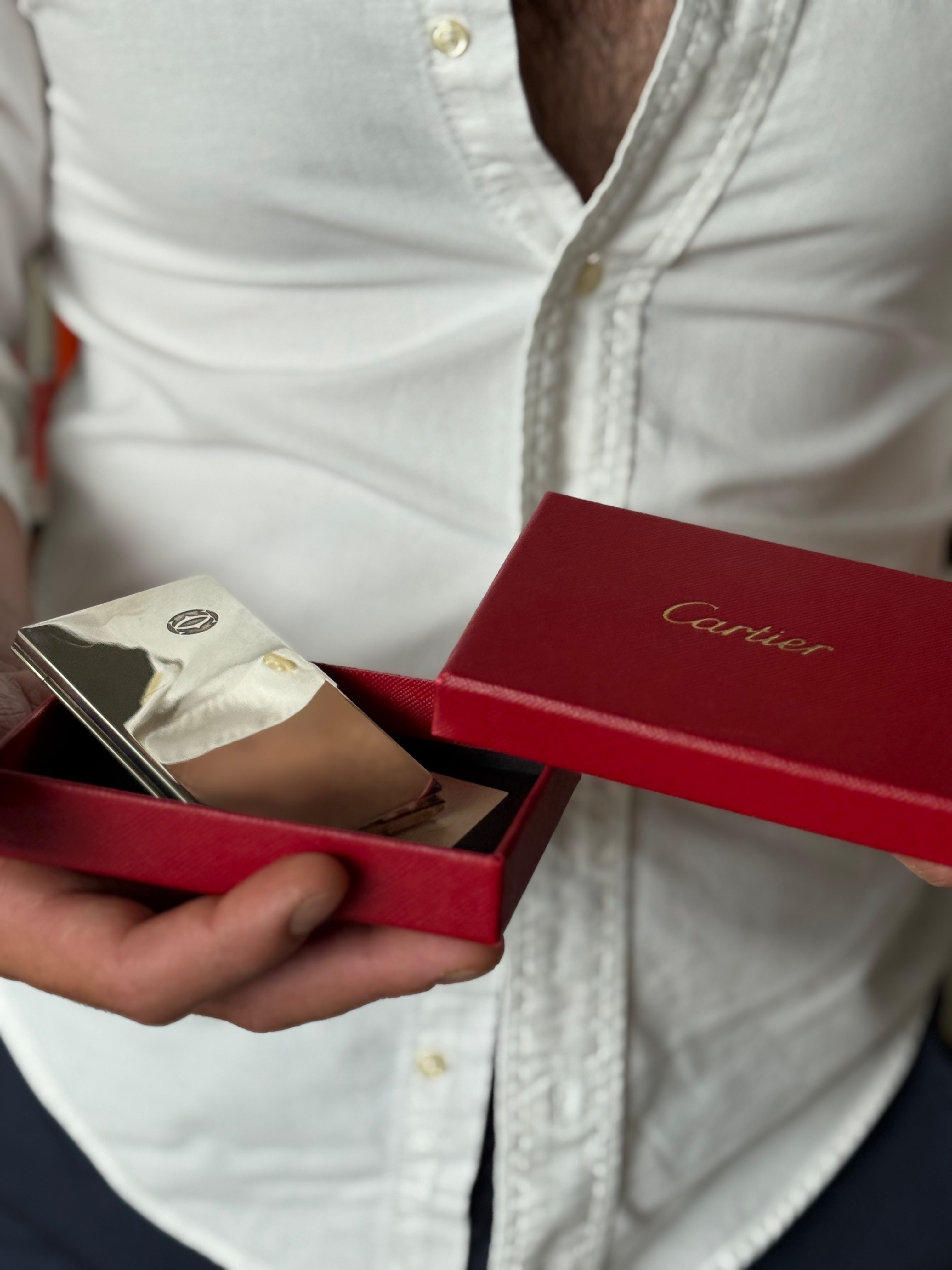 Cartier Porta Biglietti da Visita in Argento T1220284